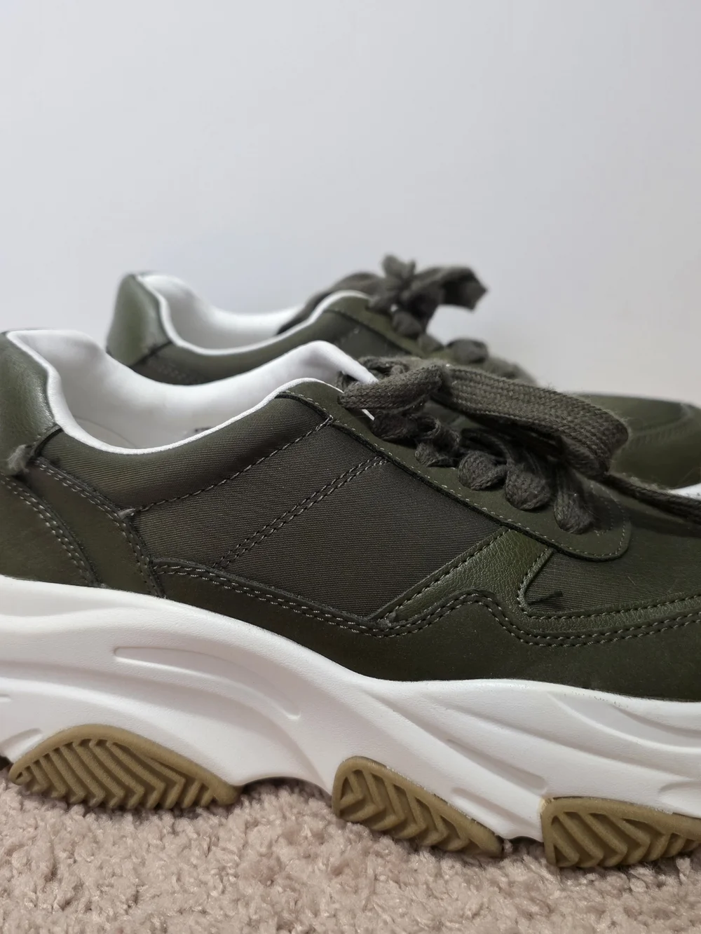 torrid Olive Green and White Platform Sneakers